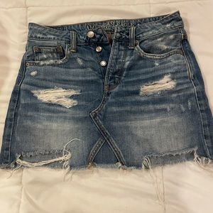 Mini jean skirt